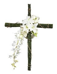 Natural Cross w/ Orchids, Lillies, and Roses