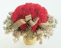 Pave Red Carnations w/ Gold Accents